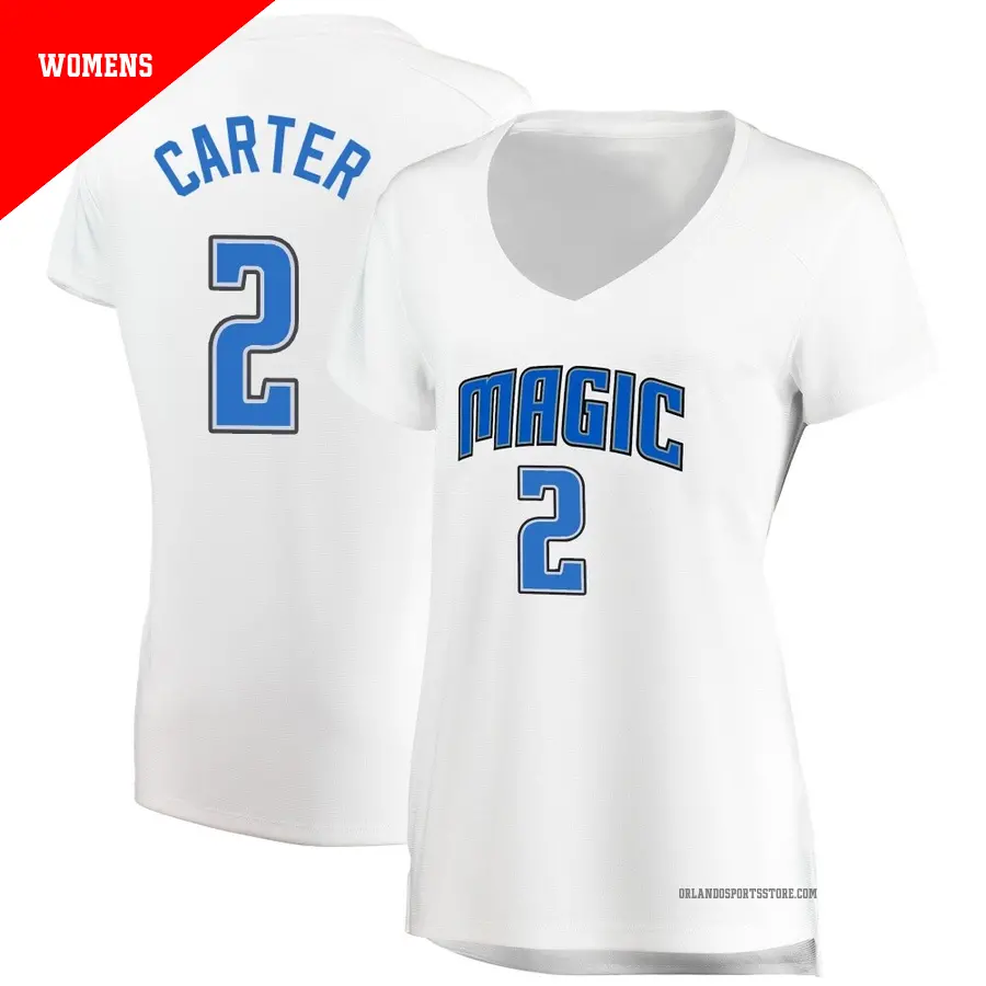 ＃2 Women's Jevon Carter Orlando Magic White Fast Break JerseyAssociation Edition