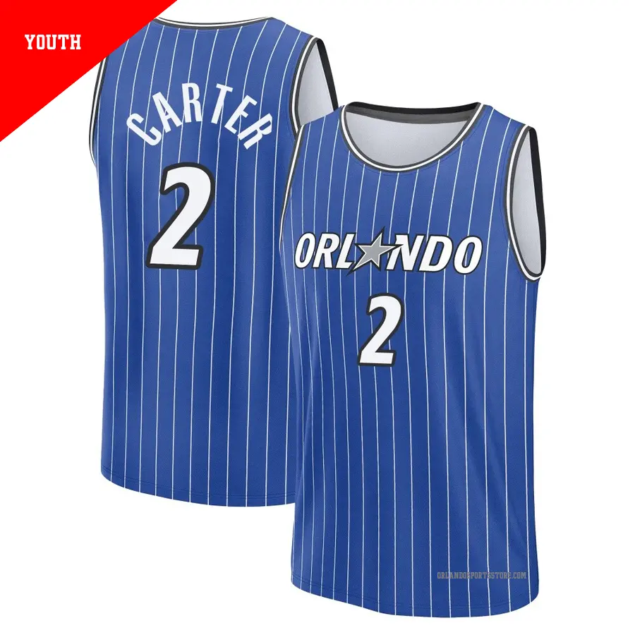 ＃2 Youth Jevon Carter Orlando Magic 2024/25 Fast Break Blue Icon Edition Jersey