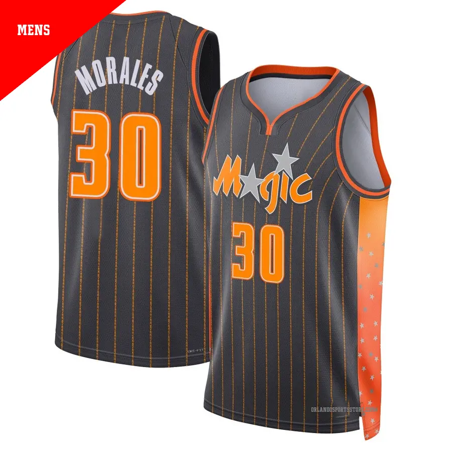 ＃30 Men's Alex Morales Orlando Magic 2021/22 Swingman Anthracite City Edition Jersey