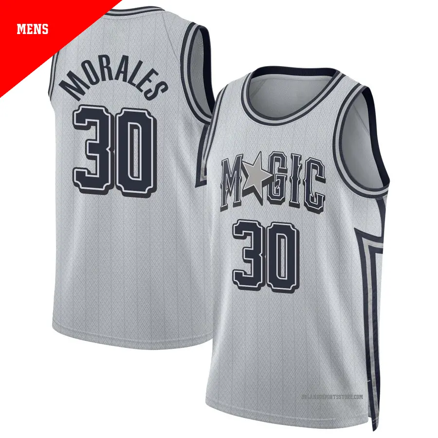 ＃30 Men's Alex Morales Orlando Magic 2024/25 Swingman Silver City Edition Jersey
